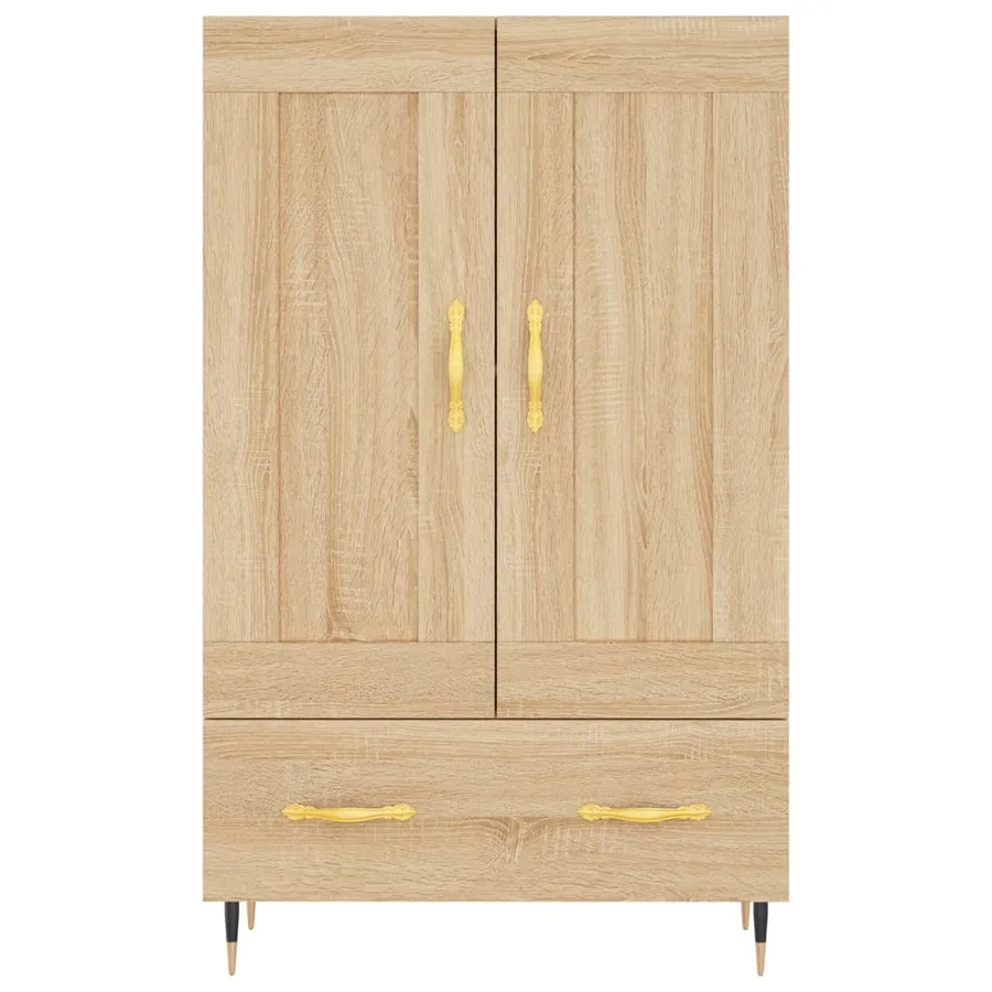 Buffet haut chêne sonoma 69,5x31x115 cm bois d'ingénierie - 5