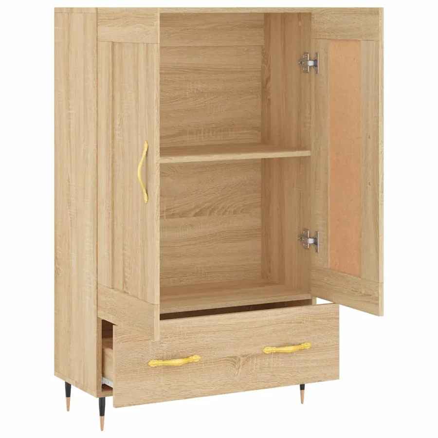 Buffet haut chêne sonoma 69,5x31x115 cm bois d'ingénierie - 6
