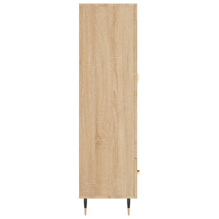 Buffet haut chêne sonoma 69,5x31x115 cm bois d'ingénierie - 7