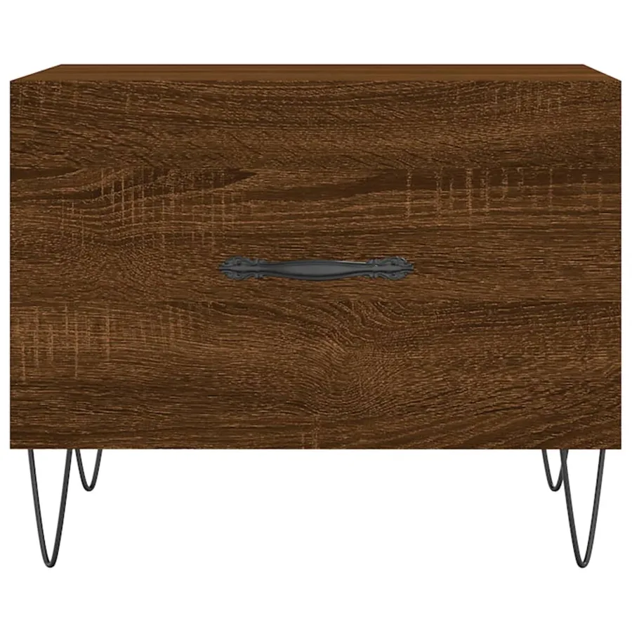 Table basse Chêne marron 50x50x40 cm Bois d'ingénierie - 5