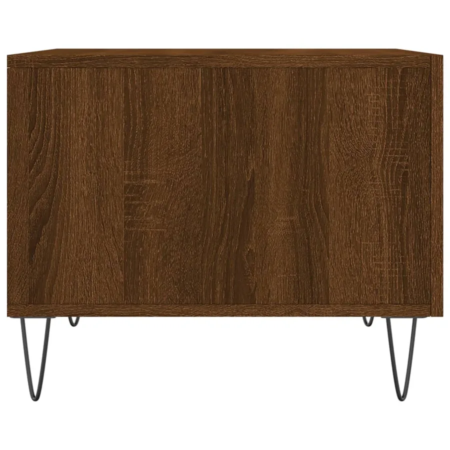 Table basse Chêne marron 50x50x40 cm Bois d'ingénierie - 7