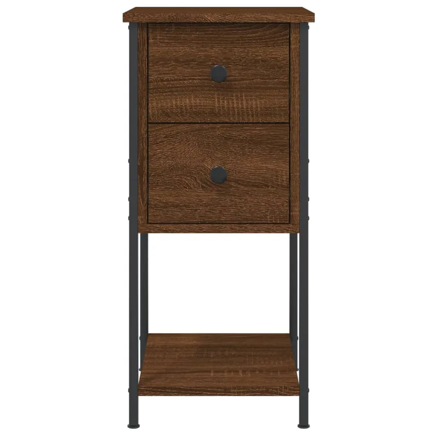 Tables de chevet 2pcs chêne marron 32x42x70cm Bois d'ingénierie - 7