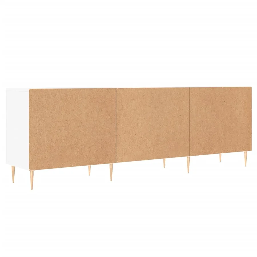 Meuble TV blanc 150x30x50 cm bois d'ingénierie - 8