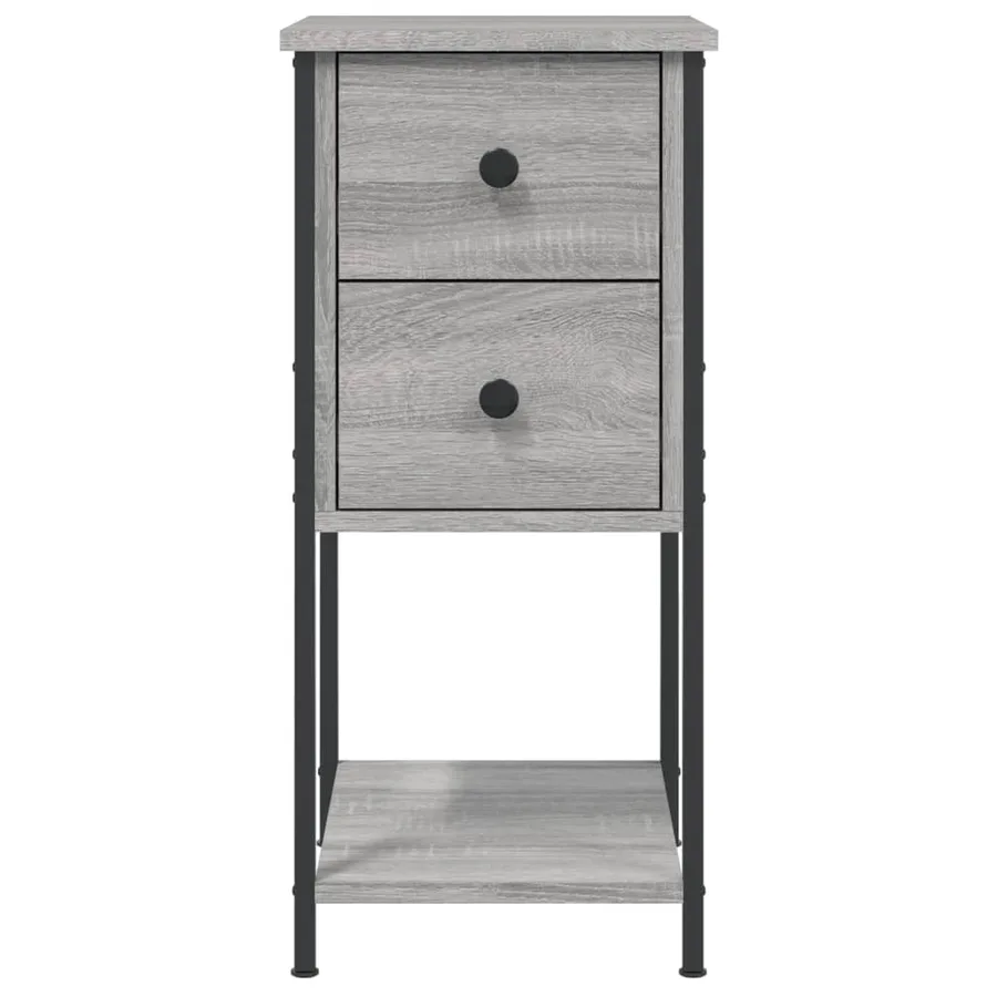 Tables de chevet 2 pcs sonoma gris 32x42x70cm bois d'ingénierie - 7