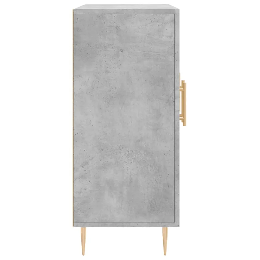 Buffet gris béton 90x34x80 cm bois d'ingénierie - 7