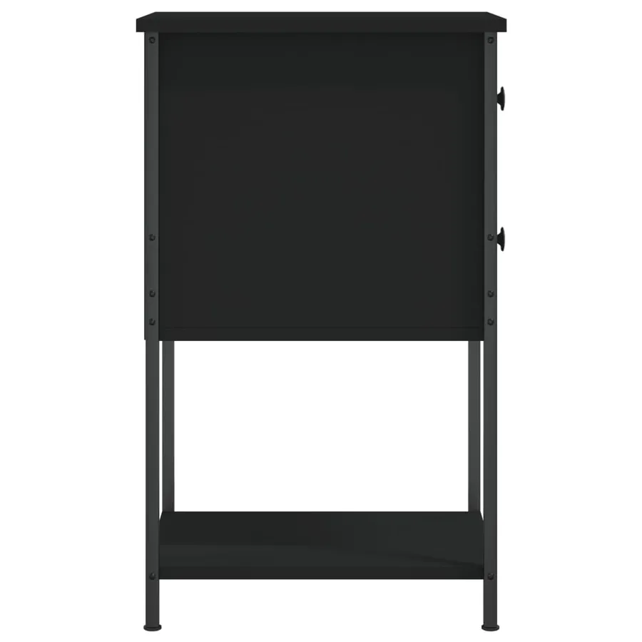 Table de chevet noir 32x42x70 cm bois d’ingénierie - 7