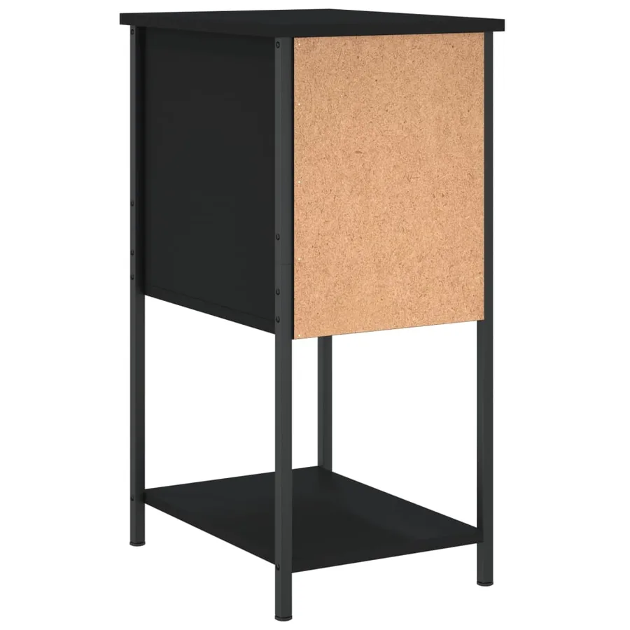 Table de chevet noir 32x42x70 cm bois d’ingénierie - 8