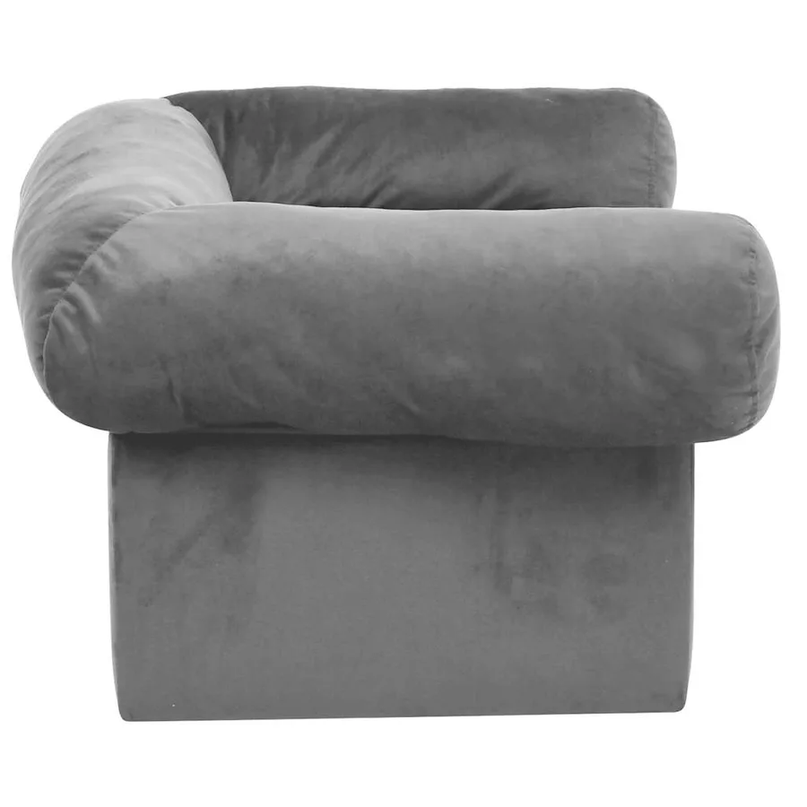 Canapé pour chien avec tiroir Gris 75x50x38 cm Peluche - 5