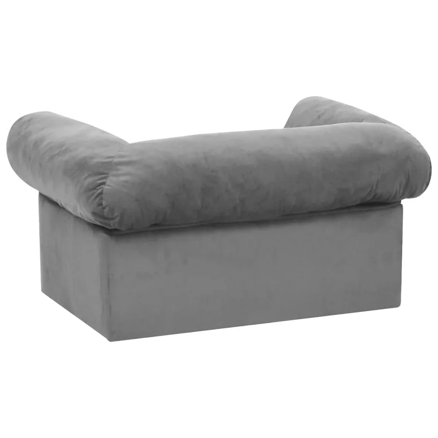 Canapé pour chien avec tiroir Gris 75x50x38 cm Peluche - 6