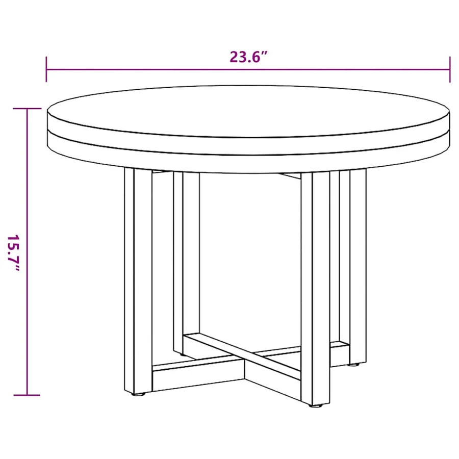 Table basse Teck Résine 60 cm - 10