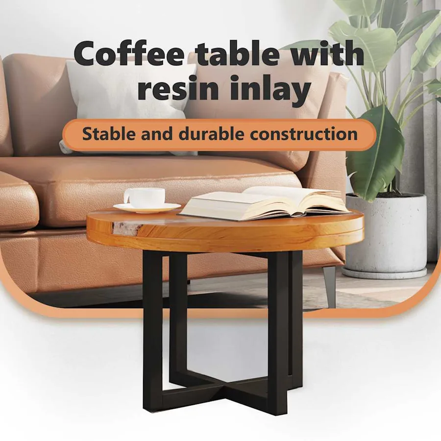 Table basse Teck Résine 60 cm - 12