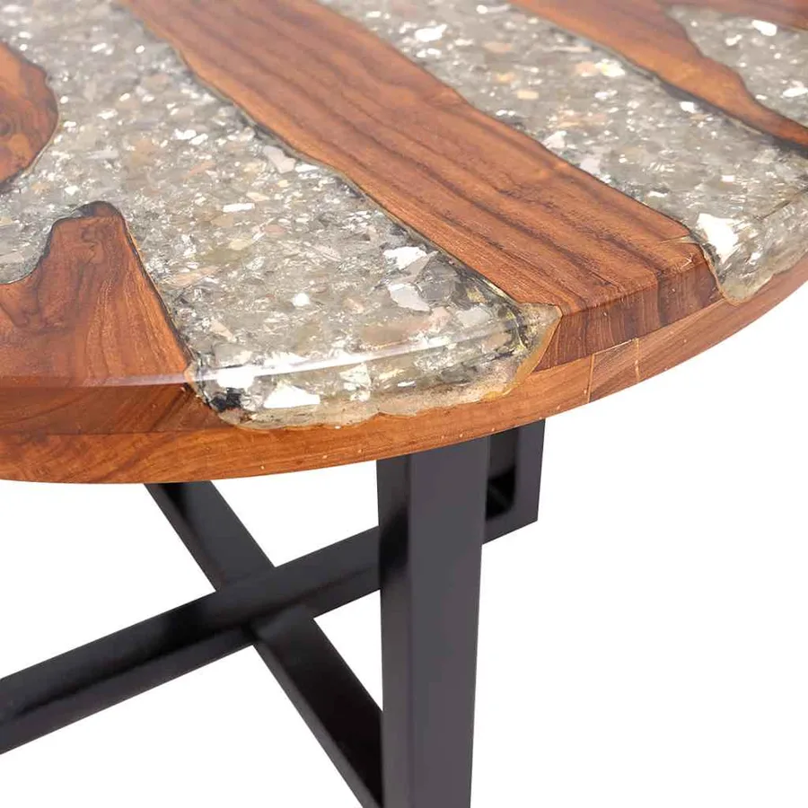 Table basse Teck Résine 60 cm - 7