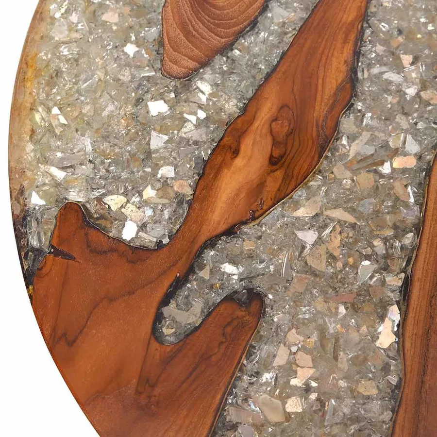 Table basse Teck Résine 60 cm - 8