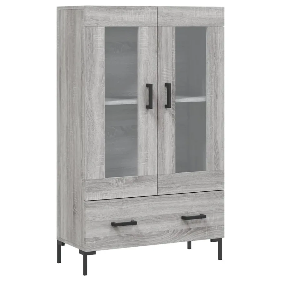 Buffet haut sonoma gris 69,5x31x115 cm bois d'ingénierie - 2