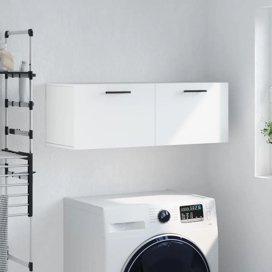 Armoire murale blanc 100x36,5x35 cm bois d'ingénierie