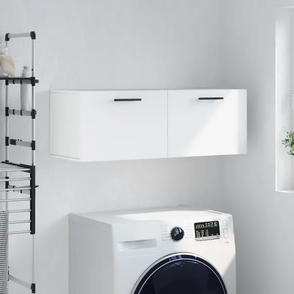 Armoire murale blanc 100x36,5x35 cm bois d'ingénierie