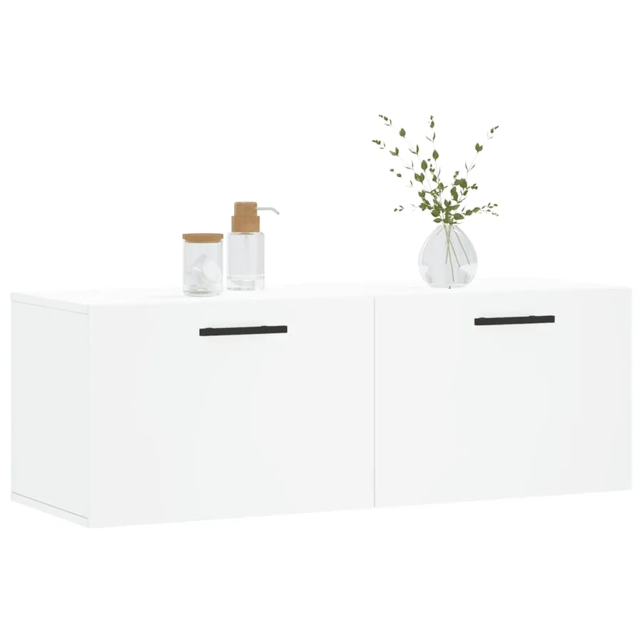 Armoire murale blanc 100x36,5x35 cm bois d'ingénierie - 3