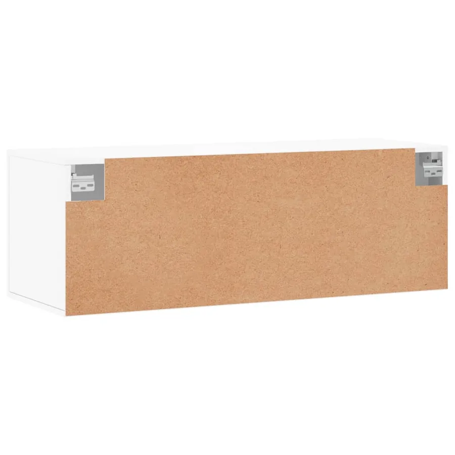 Armoire murale blanc 100x36,5x35 cm bois d'ingénierie - 8