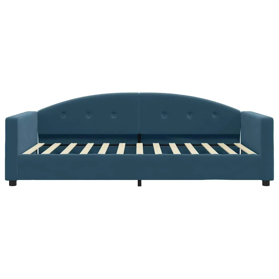 Lit de repos sans matelas bleu 100x200 cm velours - 3