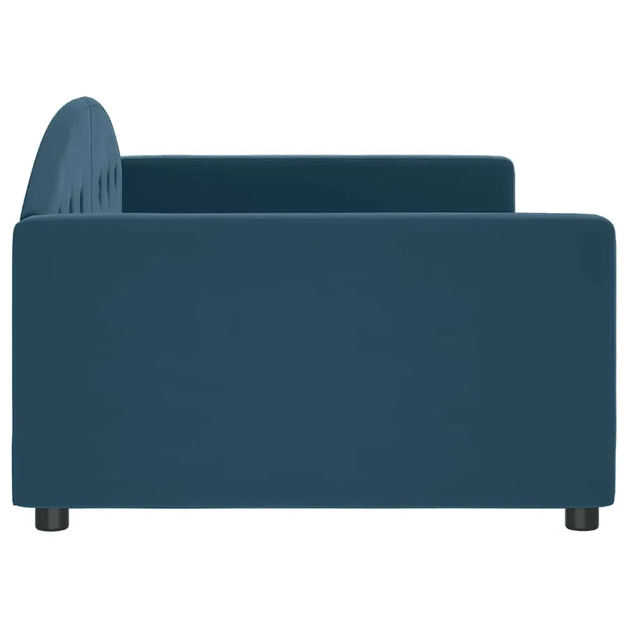Lit de repos sans matelas bleu 100x200 cm velours - 4