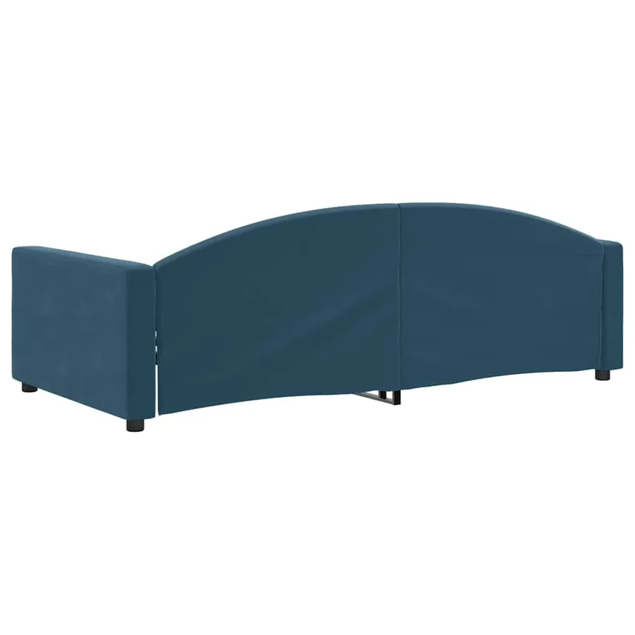 Lit de repos sans matelas bleu 100x200 cm velours - 5