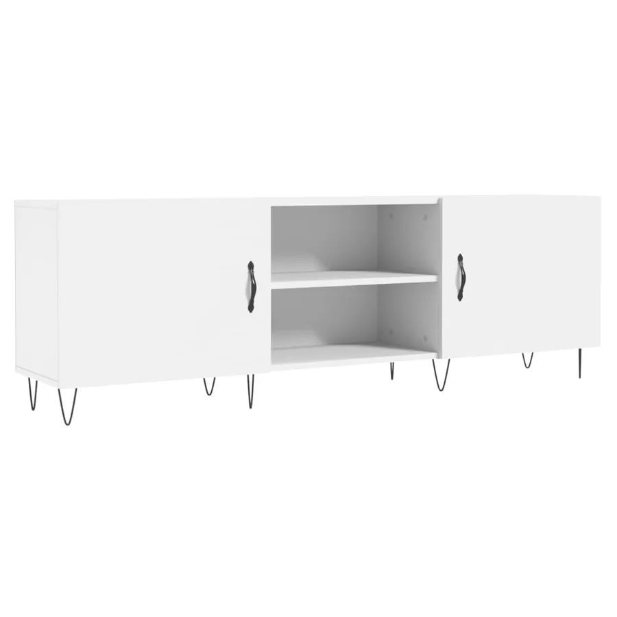 Meuble TV blanc 150x30x50 cm bois d'ingénierie - 2