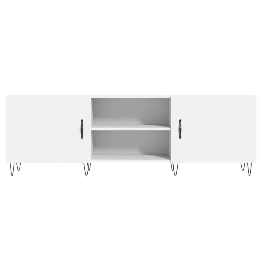 Meuble TV blanc 150x30x50 cm bois d'ingénierie - 5