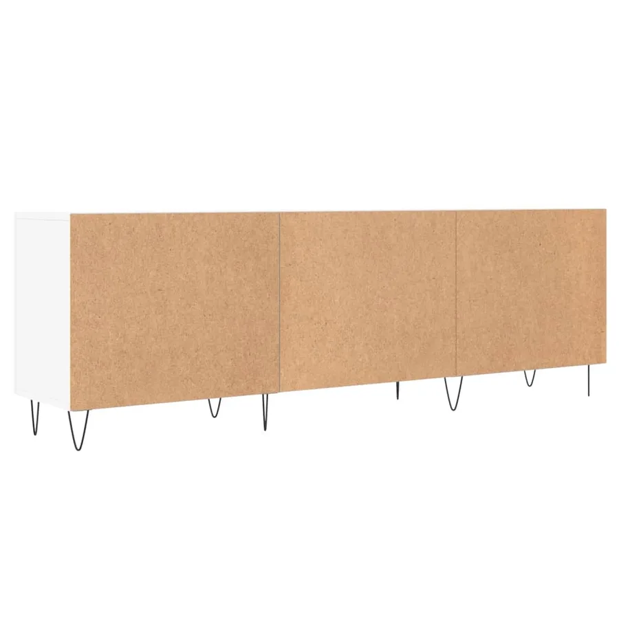 Meuble TV blanc 150x30x50 cm bois d'ingénierie - 8