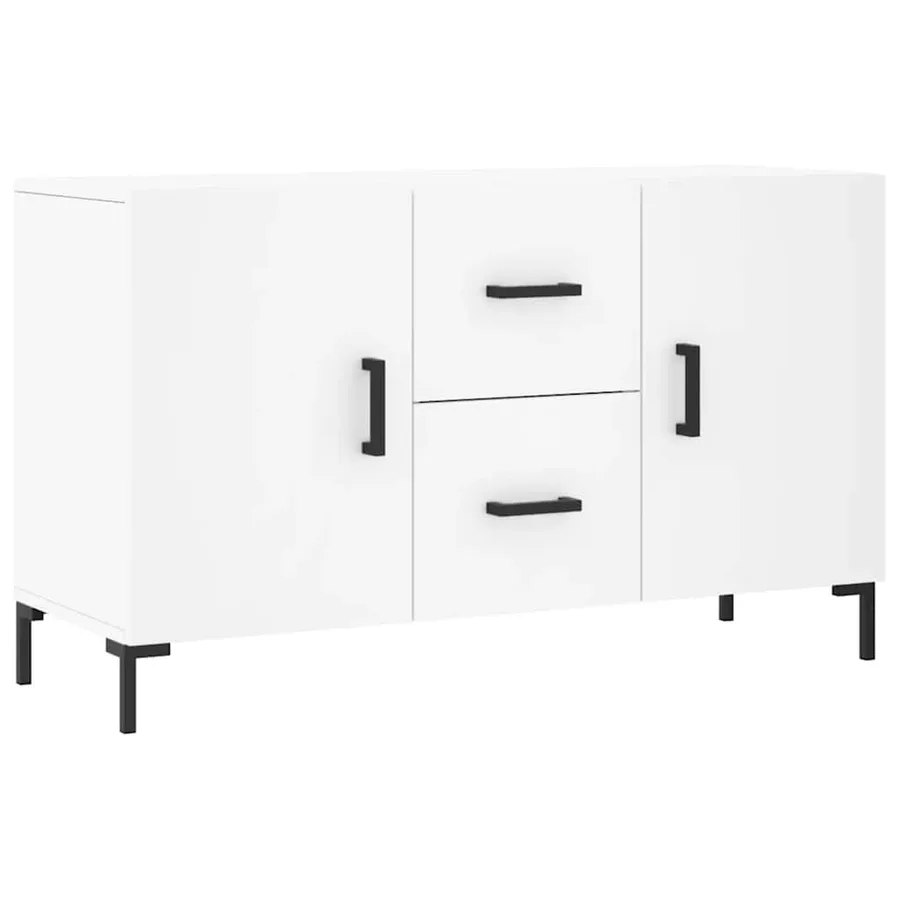 Buffet blanc 100x36x60 cm bois d'ingénierie - 2