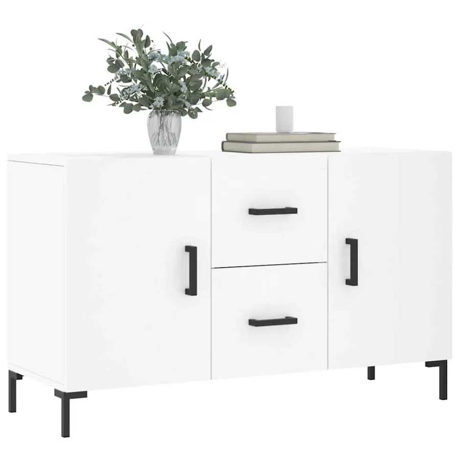 Buffet blanc 100x36x60 cm bois d'ingénierie - 3