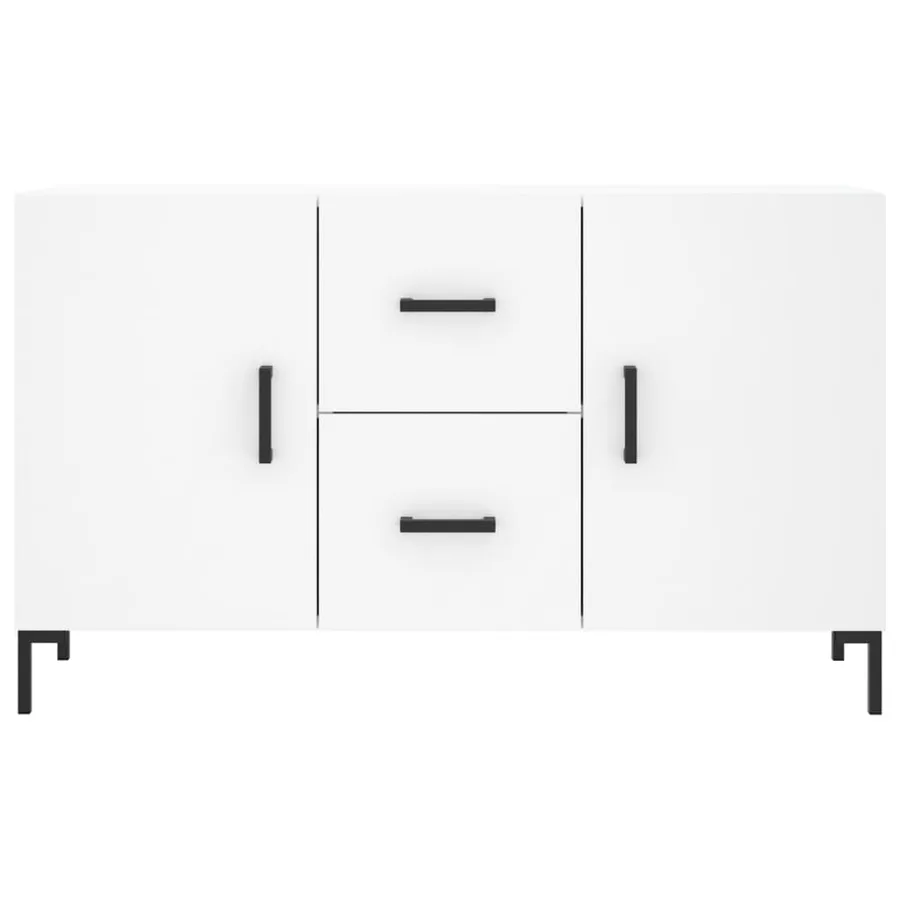 Buffet blanc 100x36x60 cm bois d'ingénierie - 6