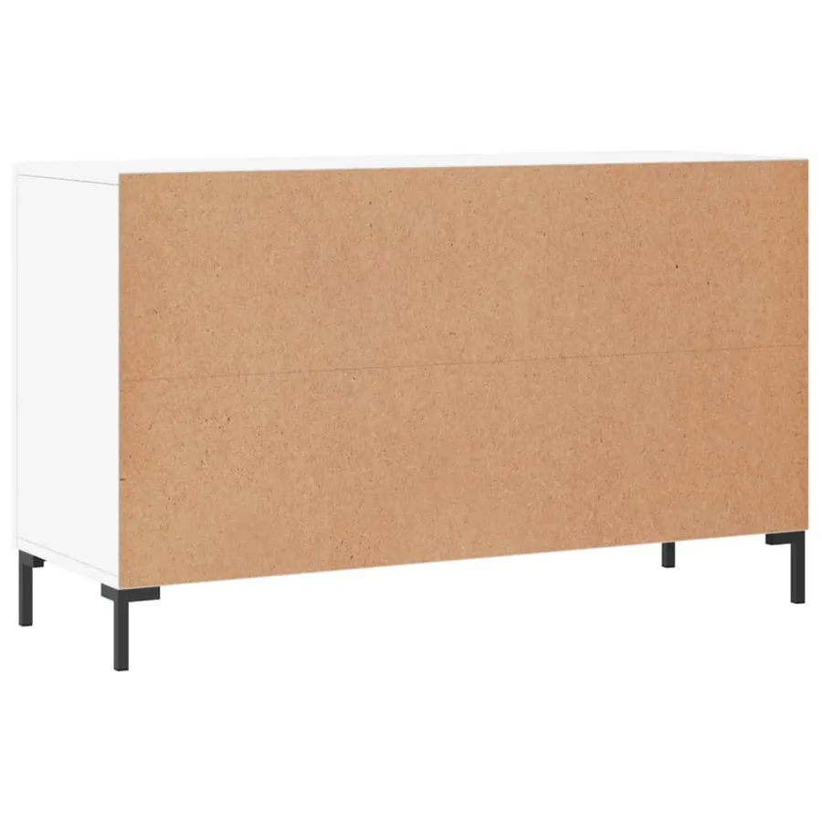 Buffet blanc 100x36x60 cm bois d'ingénierie - 8
