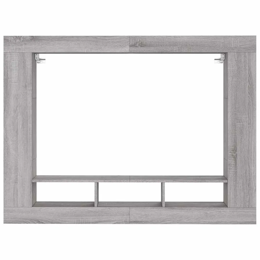 Meuble TV sonoma gris 152x22x113 cm bois d'ingénierie - 4