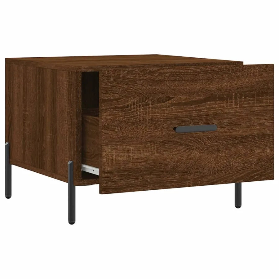 Tables basses 2 pcs chêne marron 50x50x40 cm bois d'ingénierie - 7