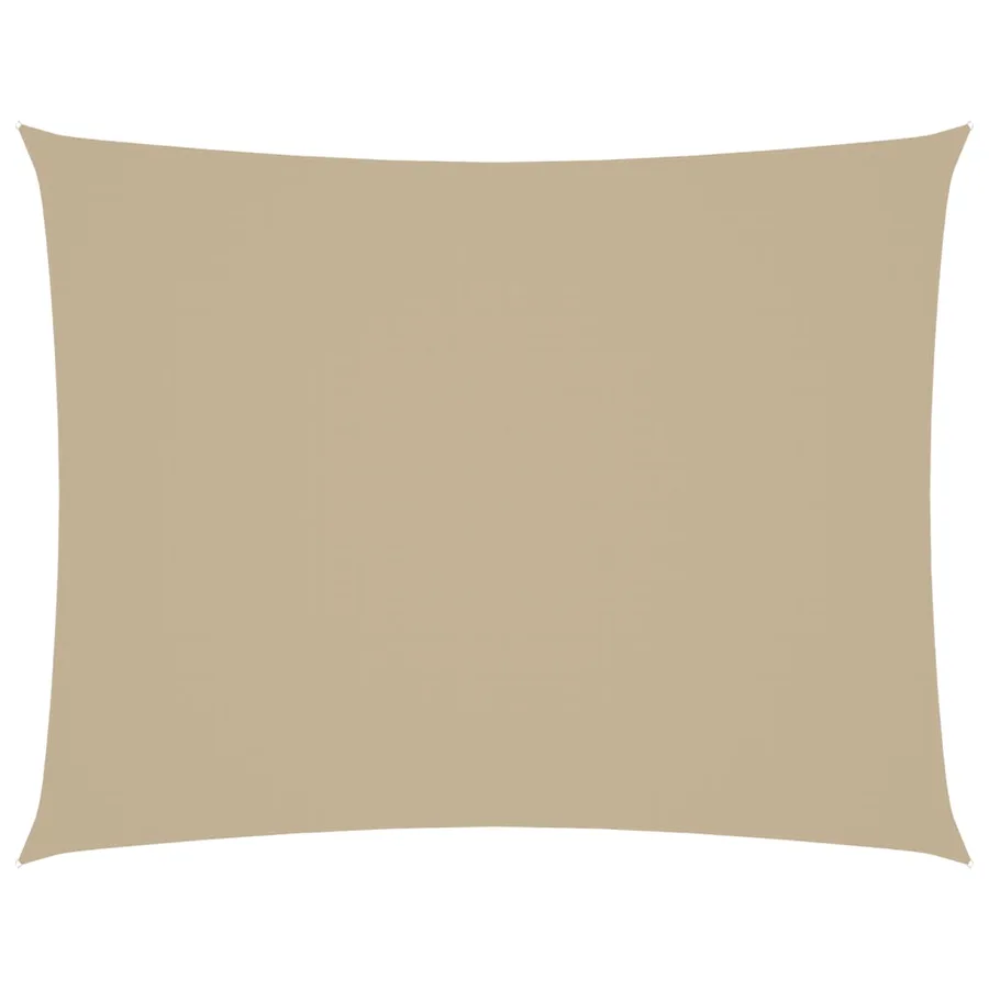 Voile de parasol tissu oxford rectangulaire 3,5x5 m beige - 2