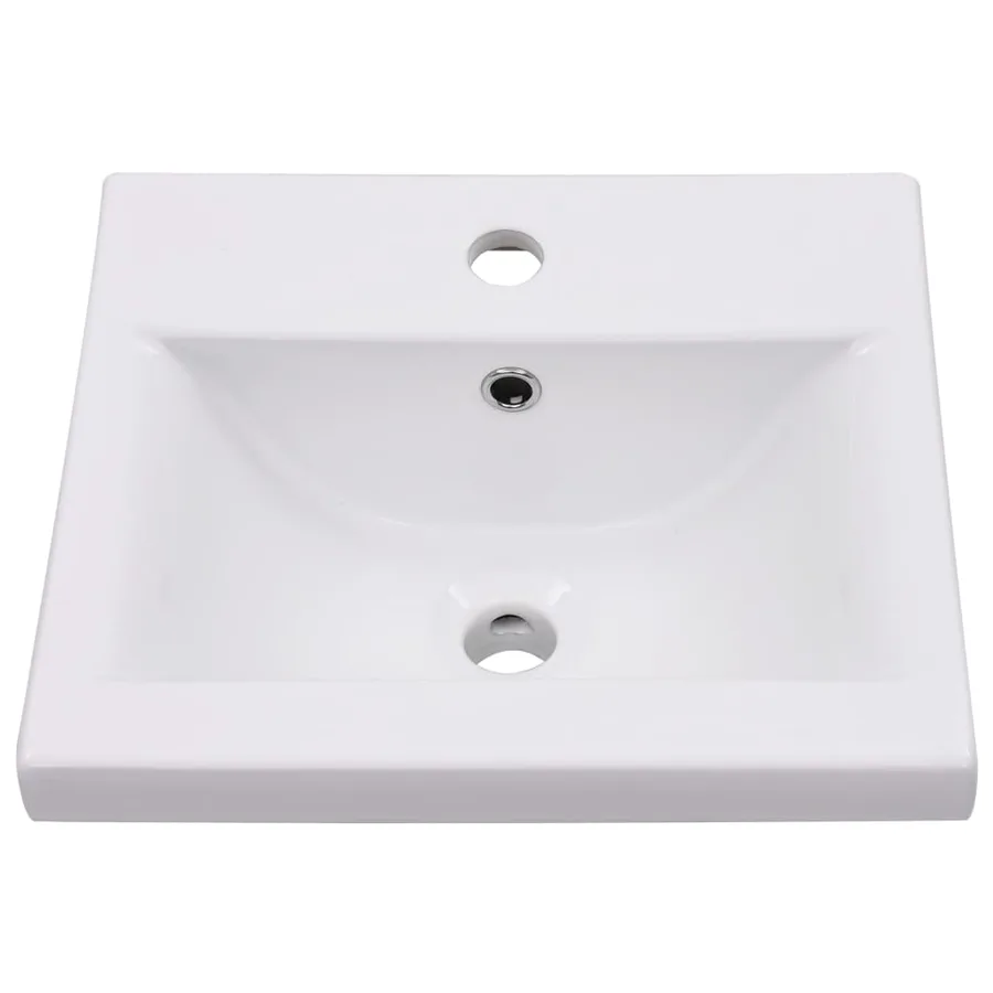 Armoire d'évier avec lavabo intégré Blanc Aggloméré - 11