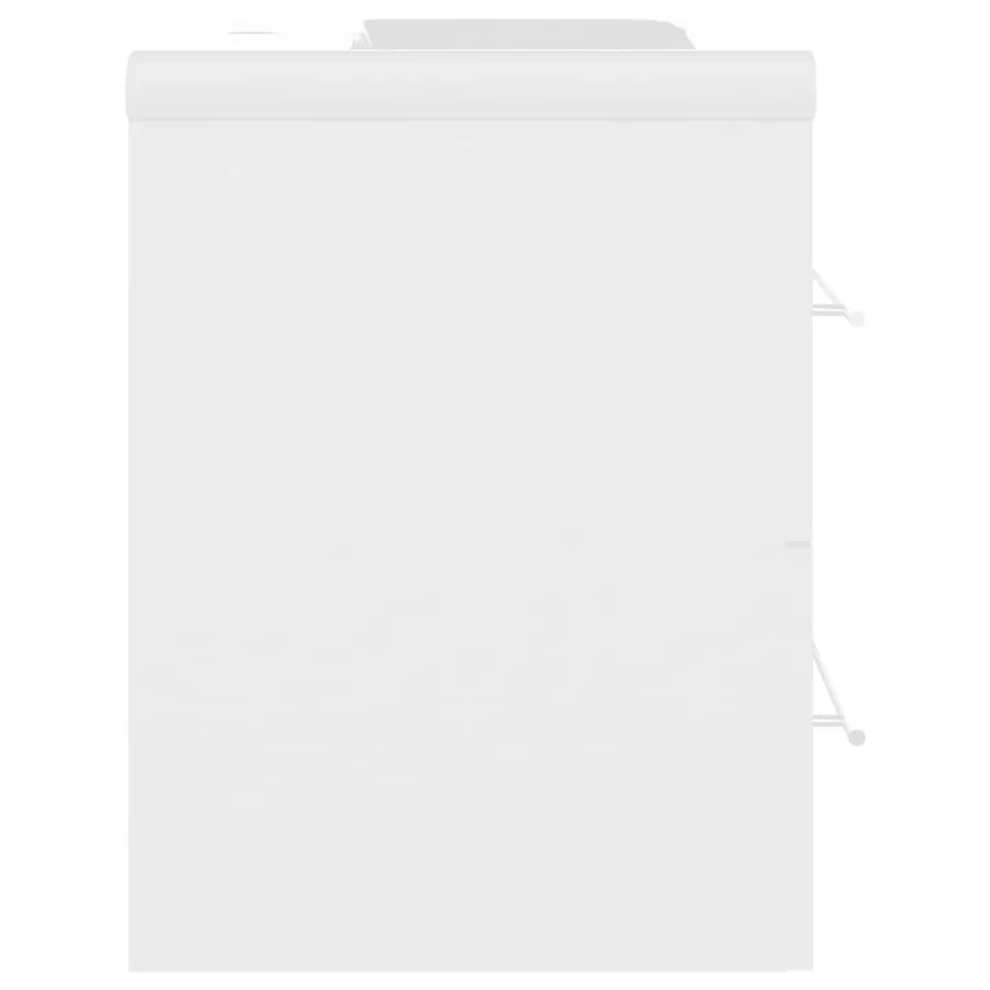 Armoire d'évier avec lavabo intégré Blanc Aggloméré - 6