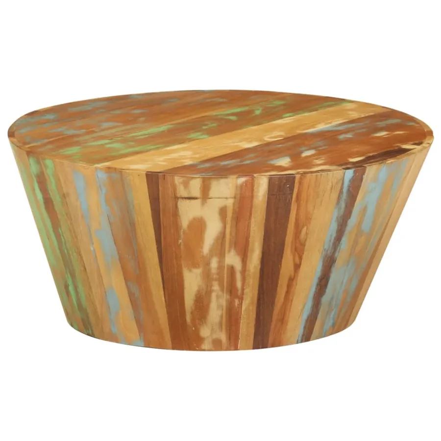 Table basse Ø65x31 cm Bois de récupération massif - 10