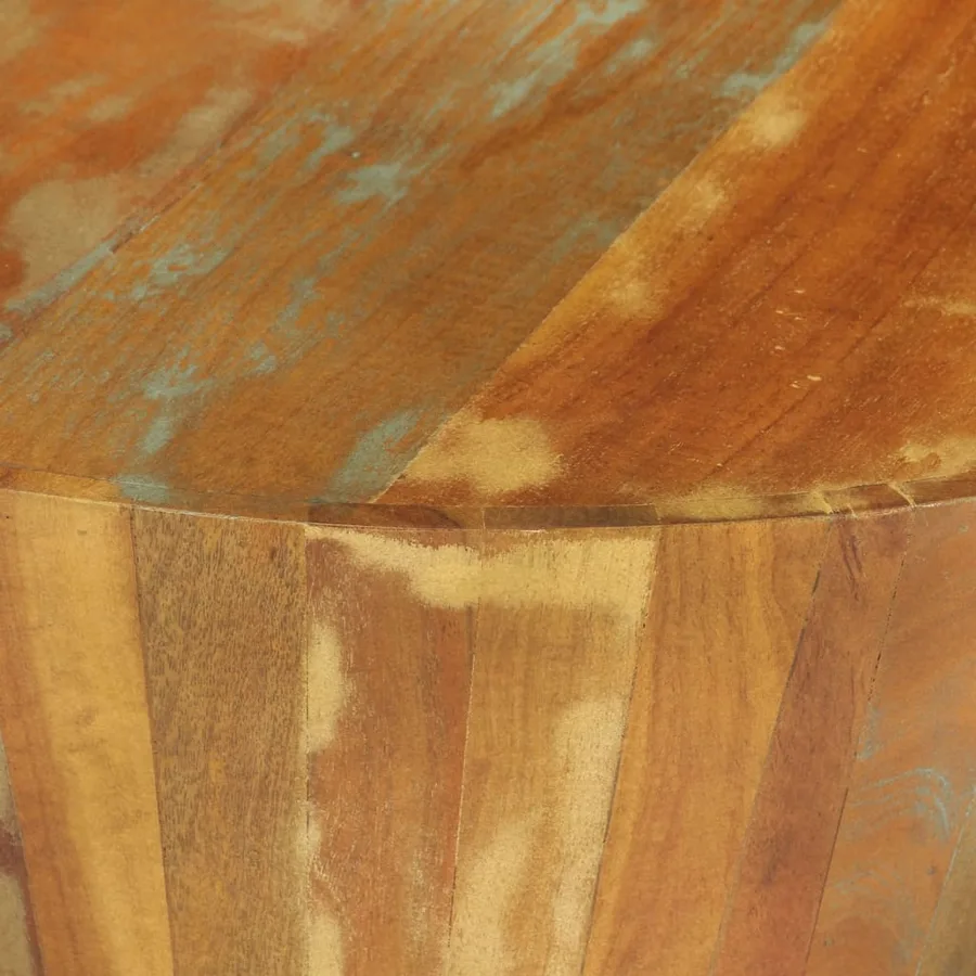 Table basse Ø65x31 cm Bois de récupération massif - 6