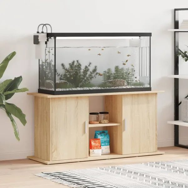 Support d'aquarium Chêne Sonoma 121x41x58 cm Bois d'ingénierie