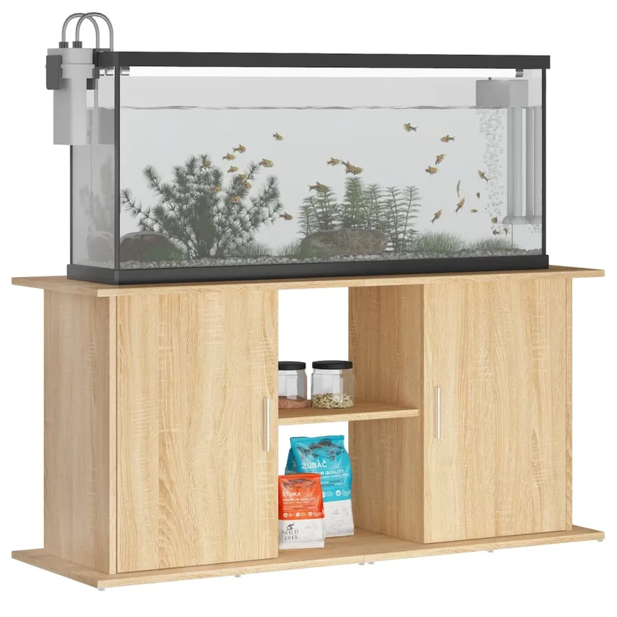 Support d'aquarium Chêne Sonoma 121x41x58 cm Bois d'ingénierie - 3