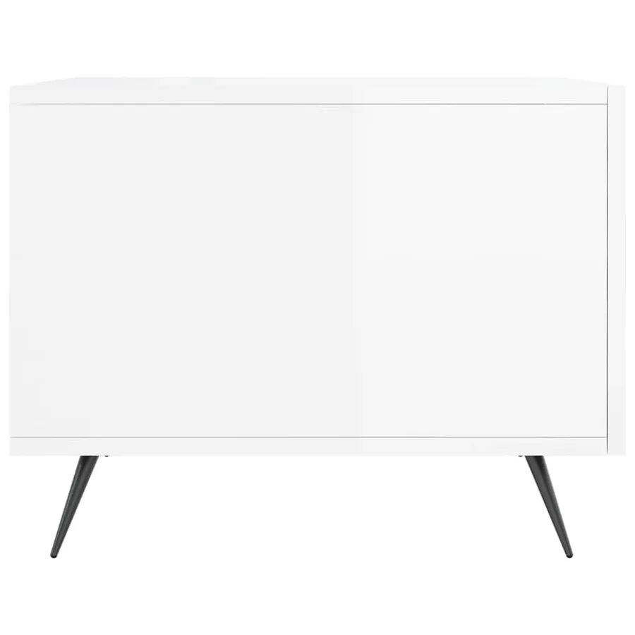 Tables basses 2 pcs blanc brillant 50x50x40cm bois d'ingénierie - 8