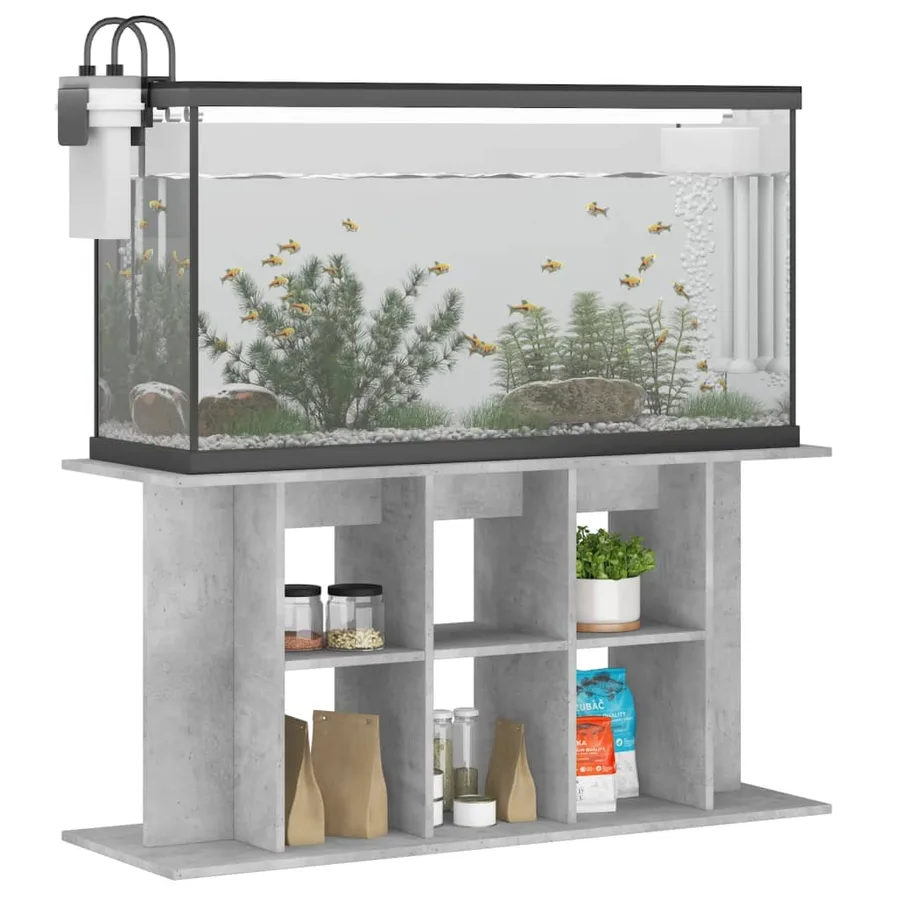 Support d'aquarium en béton gris 120 x 40 x 60 cm Bois d'ingénierie - 3