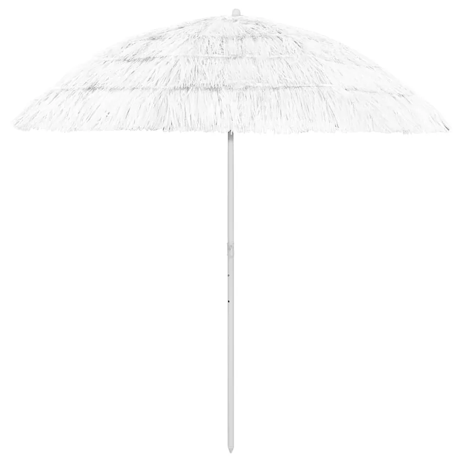 Parasol de plage Hawaii blanc 240 cm
