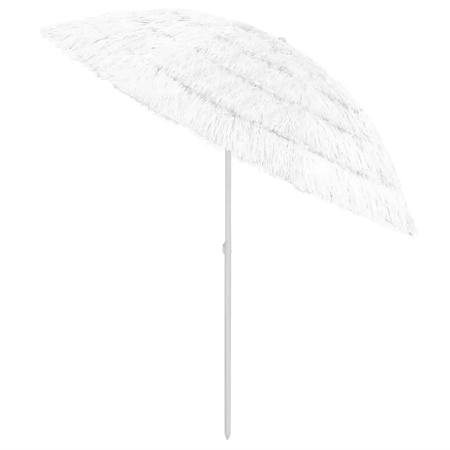 Parasol de plage Hawaii blanc 240 cm - 3