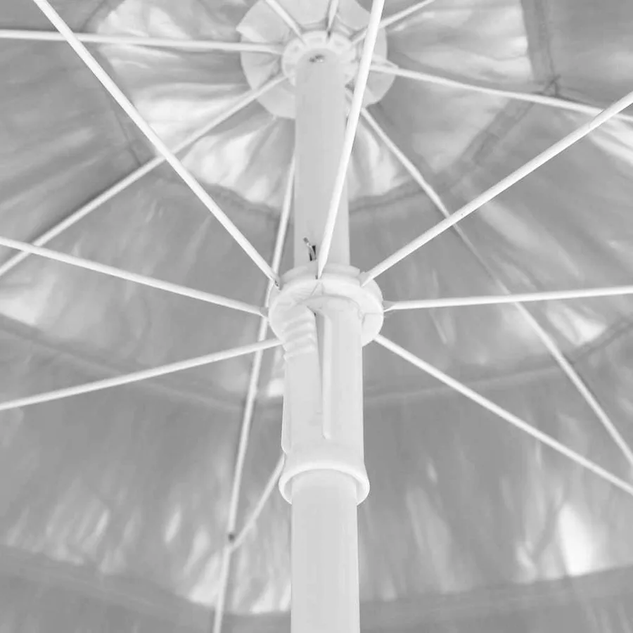 Parasol de plage Hawaii blanc 240 cm - 6