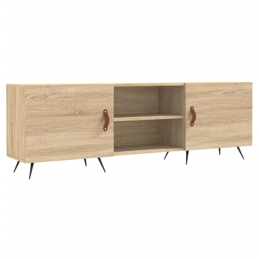 Meuble TV chêne sonoma 150x30x50 cm bois d'ingénierie - 2