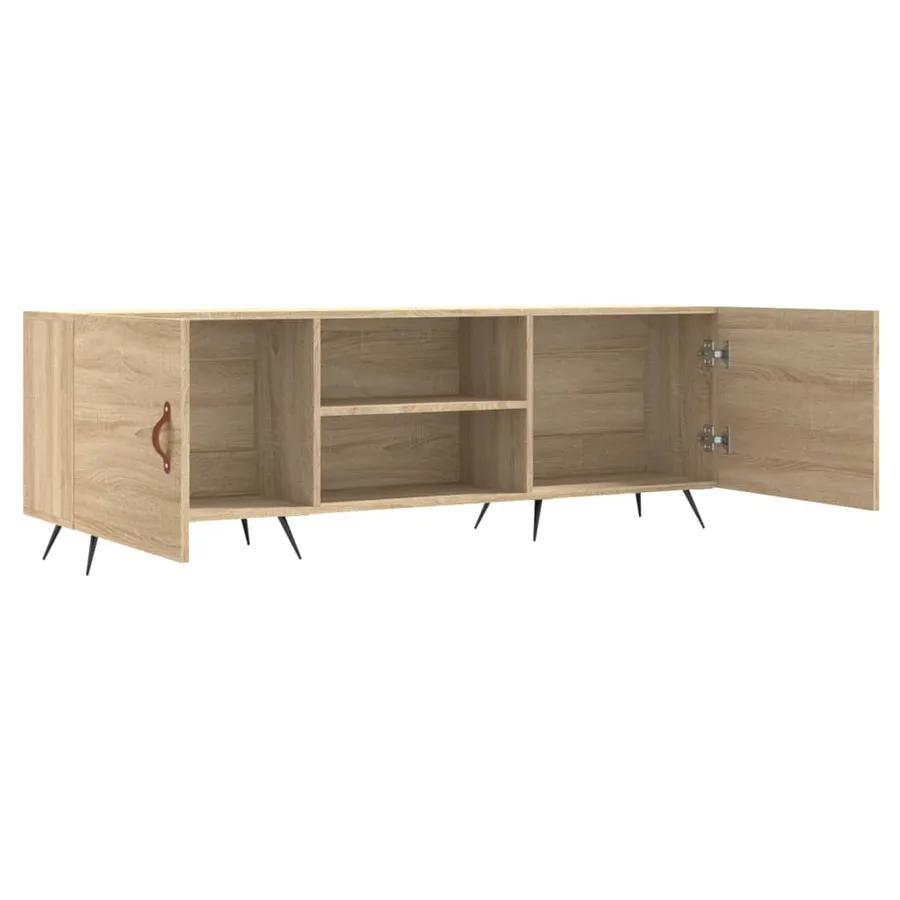 Meuble TV chêne sonoma 150x30x50 cm bois d'ingénierie - 6