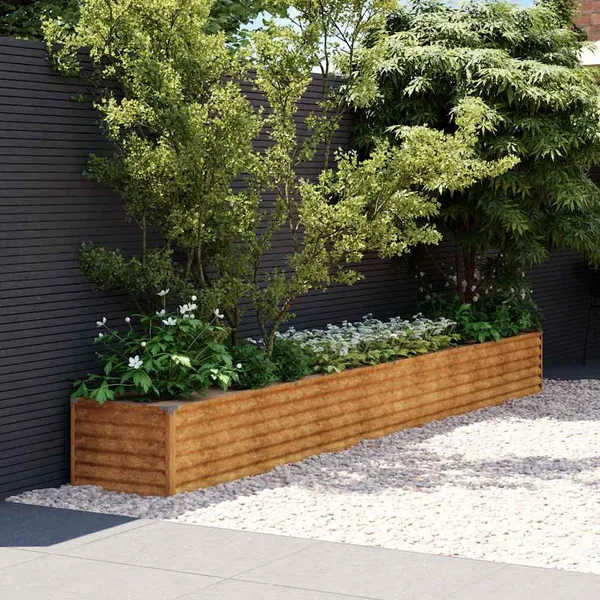 Jardinière surélevée 386 x 50 x 36 cm Acier Corten
