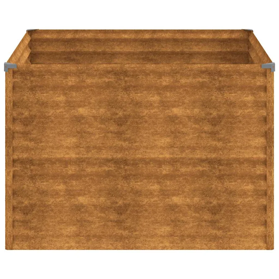 Lit surélevé de jardin 100x100x69 cm acier corten - 4